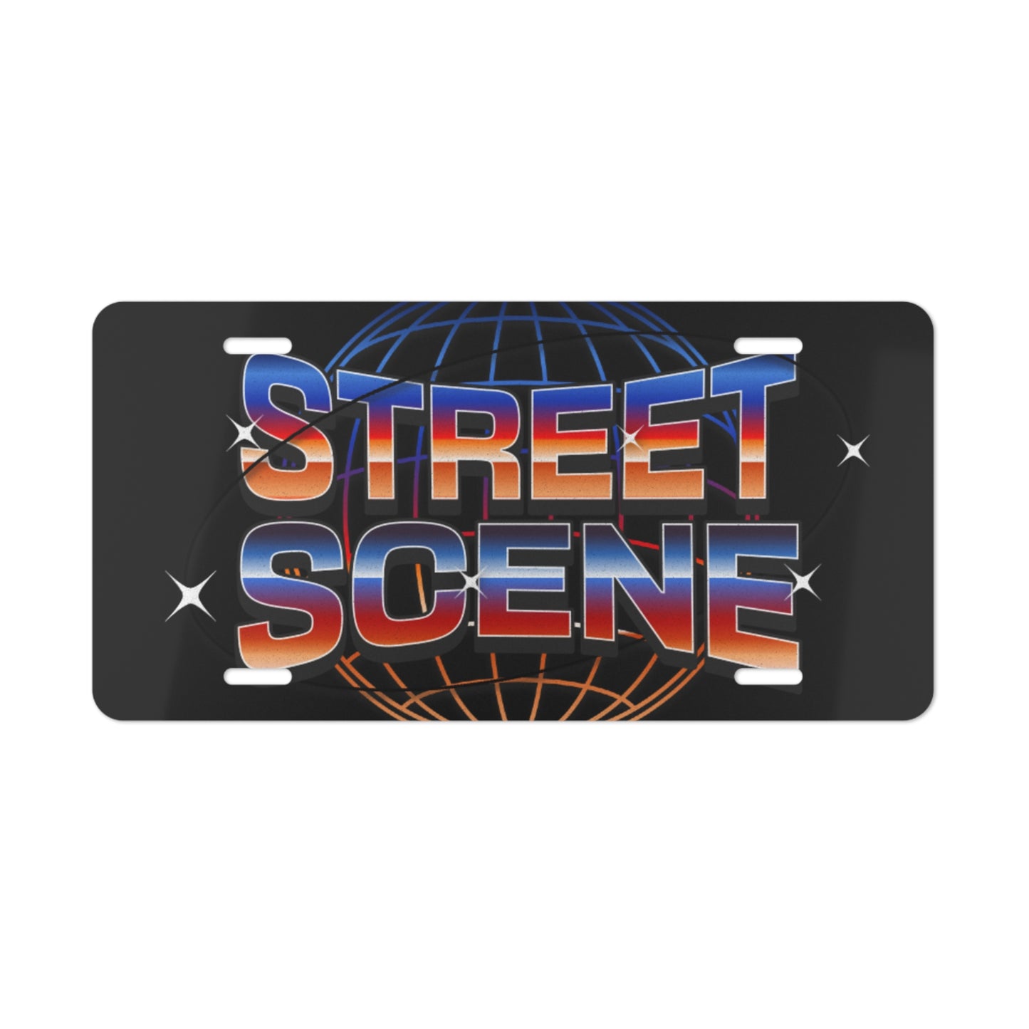 STREET SCENE RETRO VANITY PLATE
